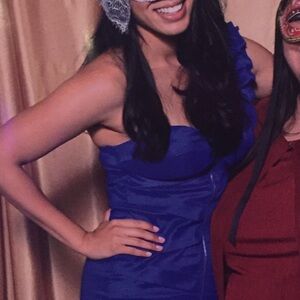 Royal Blue Single Strap Mini Dress